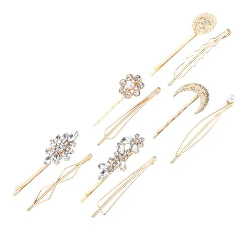 VALICLUD 10 Stück Teiliges Geometrische Haarklammern mit Strass und Perlen Eleganter Haarschmuck für Damen und Mädchen Vielseitig Einsetzbar für Hochzeiten Partys und Festliche Anlässe von VALICLUD