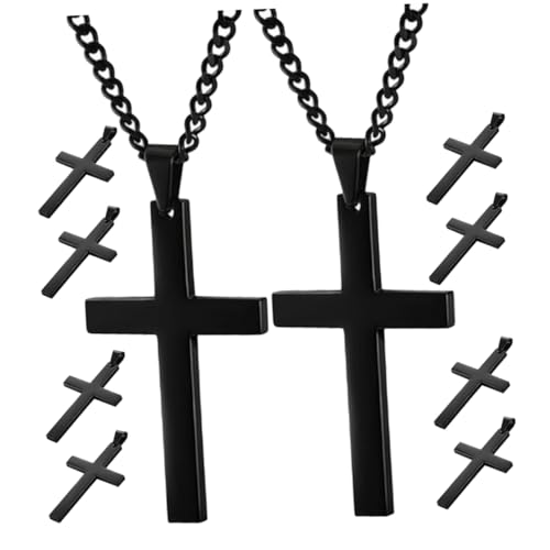 VALICLUD 10stücke Schwarze Kreuz-halskette Für Herren Mit Kruzifix-anhänger Minimalistisches Design Geeignet Für Teenager Frauen Und Männer Zeitgemäßer Schmuck Für Jeden Anlass VALICLUD 10stücke Schwarze Kreuz-halskette Für Herren Mit Kruzifix-anhänger Minimalistisches Design Geeignet Für Teenager Frauen Und Männer Zeitgemäßer Schmuck Für Jeden Anlass von VALICLUD