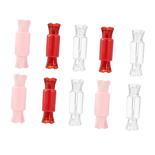 VALICLUD 10 Stück Teiliges Leere Lippenstifthülsen zum Selbstbefüllen Kompakte Lipgloss fläschchen in Mischfarben Langlebige Kosmetikbehälter für DIY Lipgloss Lippenöl Tragbar für Damen von VALICLUD