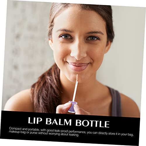 VALICLUD 10 Stück Teiliges Lippenbalsam Döschen Leere Runde Lipgloss Container aus Nachfüllbare Kosmetikbehälter für DIY Lippenstift Lipgloss Eyeliner Tragbar und Auslaufsicher Hellviolett von VALICLUD