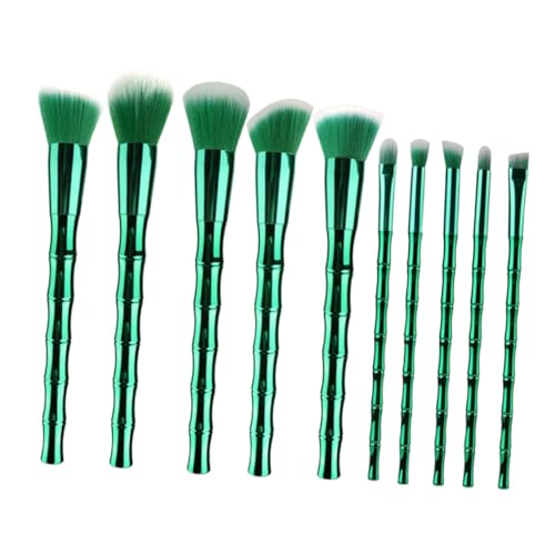 VALICLUD 10 Stück Teiliges Make Up Pinselset aus Nachhaltigem Bambus Weiche Fasern für Sanfte Anwendung Vielseitige Pinsel für Foundation Blush Contouring und Lidschatten Einfach zu von VALICLUD