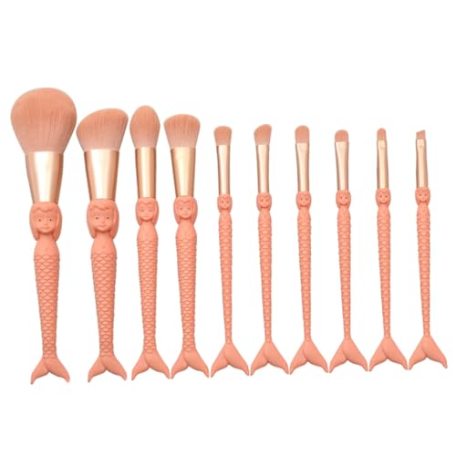 VALICLUD 10 Stück Teiliges Makeup Pinselset für Professionelles Kosmetikpinsel für Lidschatten Concealer und Foundation Leicht zu Reinigen und Tragbar für Makelloses Make Up von VALICLUD