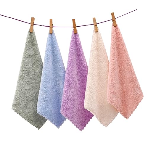 VALICLUD 10 Stück Teiliges Mikrofaser Gesichtsreinigungstuch Weiche Saugfähige und Wiederverwendbare Make Up Entferner Waschlappen Gemischte Farben Hautfreundlich Maschinenwaschbar für von VALICLUD