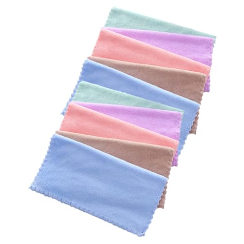 VALICLUD 10 Stück Teiliges Mikrofaser Gesichtstuch Ultrasanftes Fleece Fusselfreies Makeup Entferner Tuch Wiederverwendbar Kompakt für Reisen Geeignet für Damen Zufällige Zufällige Farbe von VALICLUD