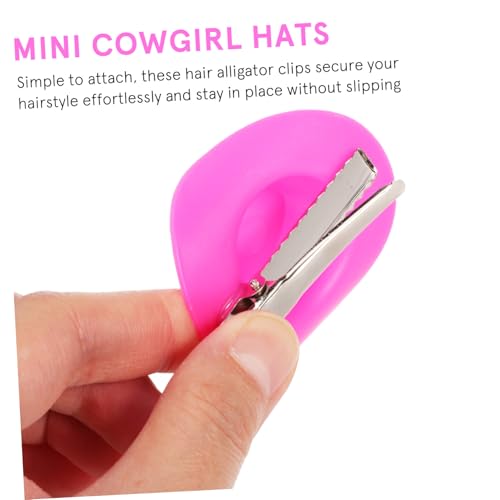 VALICLUD 10 Stück Teiliges Mini cowgirl hut Haarspangen Bunte Kleine Cowboy hut Clips Vielseitiger Haarschmuck für Damen und Mädchen Einfach zu Befestigen für Halloween und Partys Geeignet von VALICLUD