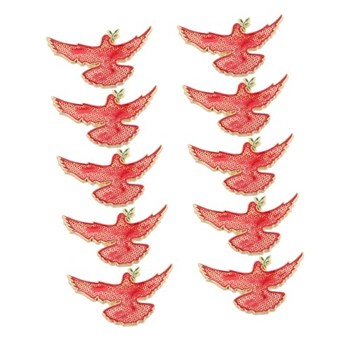 VALICLUD 10 Stück Teiliges Peace Dove Broschen aus Langlebiger Stilvolle Friedens Tauben Anstecknadeln mit Olivenzweig für Kleidung Taschen Schals Accessoire für Frauen und Männer von VALICLUD