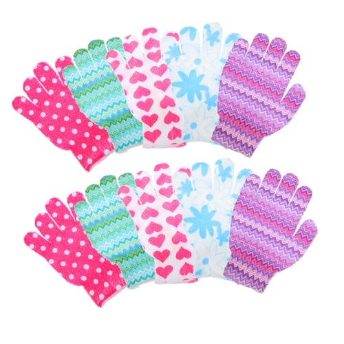 VALICLUD 10 Stück Teiliges Peeling Handschuh Exfolierende Duschhandschuhe für Sanfte Hautpflege für Männer und Fördert Gesunde Haut und Aktiviert die Durchblutung von VALICLUD