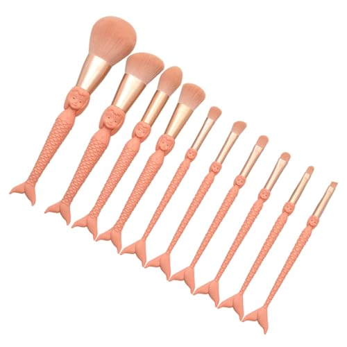 VALICLUD 10 Stück Teiliges Professionelles Make Up Pinselset Weiche Faserhaare Langlebig Leicht und Tragbar für Lidschatten Gesichtspuder und Empfindliche Haut Perfektes von VALICLUD