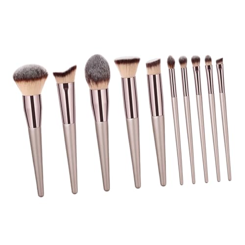 VALICLUD 10 Stück Teiliges Profi Schminkpinsel mit Synthetischen Haaren Vielseitig für Foundation Contouring Blending Lidschatten Langanhaltend Leicht zu Reinigen für Damen und Make Up von VALICLUD