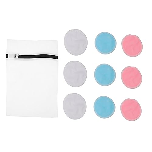 VALICLUD 10 Stück Teiliges Runde Doppellagige Bambusfaser Abschminkpads Wiederverwendbar Sanfte Makeup Entfernung Praktischem Baumwoll Wäschenetz für Empfindliche Haut und Reisen von VALICLUD