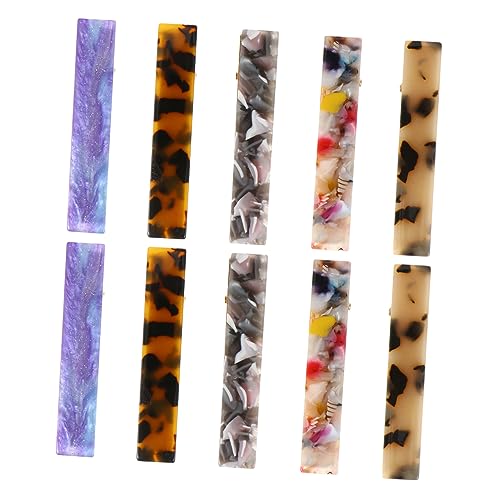VALICLUD 10 Stück Teiliges Schildpatt Haarspangen für Damen Rutschfeste Haarklammern Verschiedenen Farben und Helles Leopardenmuster Eleganter Haarschmuck von VALICLUD