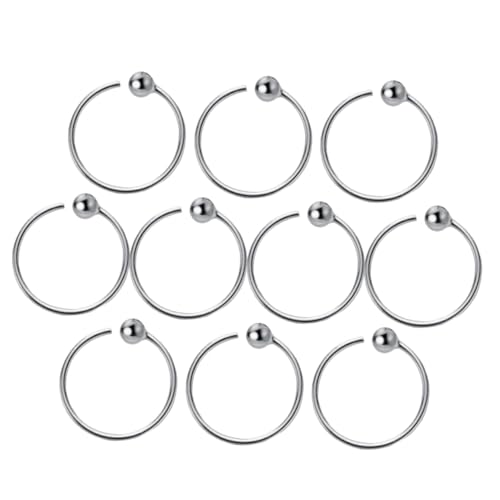 VALICLUD 10 Stück Teiliges Septum Earrings und Cartilage Hoops aus Silber Runde Ohrstecker für Frauen Stylischer Piercing Schmuck für Ohrlöcher und Knorpel Trendige Hoop Earring von VALICLUD
