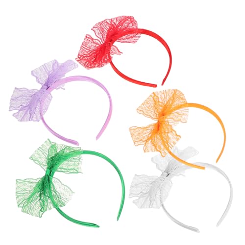 VALICLUD 10 Stück Teiliges Spitzen haarband Schleifen Leichtes und Komfortables Stirnband für Teenager Mädchen Vielseitiges Party Cosplay zubehör Jahre stil Buntes Haarschmuck von VALICLUD