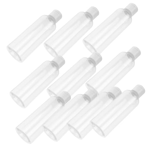 VALICLUD 10 Stück Teiliges Transparente Reise flaschen aus Kunststoff mit Klappbarem Deckel Auslaufsichere Kosmetikbehälter für Lotion Shampoo Make up Entferner Leicht und von VALICLUD