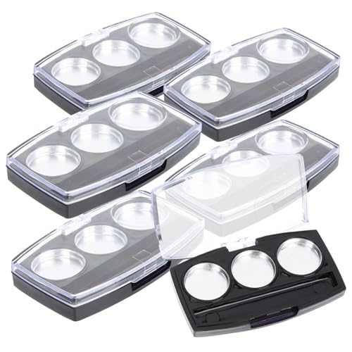VALICLUD 10 Stück Teiliges Transparentes Lidschatten Einsatzset mit Fächern und Aluminium Pfännchen Kompakter Make Up Organizer für DIY Pigmentaufbewahrung Langlebig und Leicht Tragbar von VALICLUD