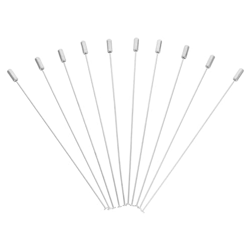 VALICLUD 10 Stück Teiliges Weiße Broschennadeln aus Kupfer Robuste Anstecknadeln für Anzug Krawatte Hut Vielseitig für DIY Boutonniere und Modische Herrenaccessoires von VALICLUD