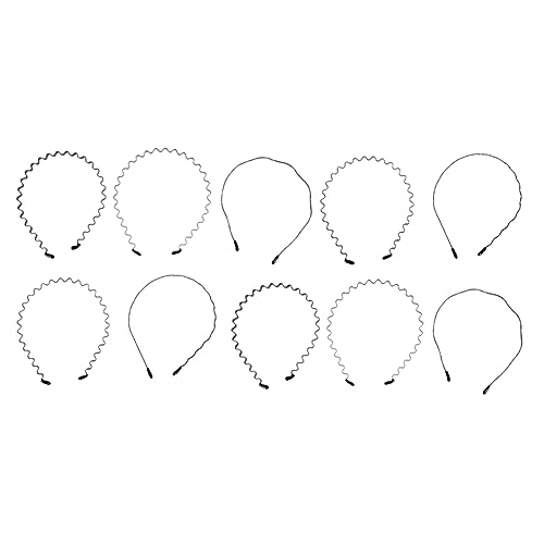 VALICLUD 10 Stück Unisex Wellenförmige Haarbänder Sportliche Stirnbänder für Männer und Robuste Spiral Haarreifen für Outdoor Aktivitäten und Feiern Zufällige Farbe von VALICLUD