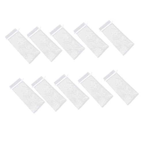 VALICLUD 10 Stück Wiederverwendbare Stoff Geschenktüten Für Weinflaschen Kordelzugbeutel in Weiß Für Party Und Hochzeitsgeschenke von VALICLUD