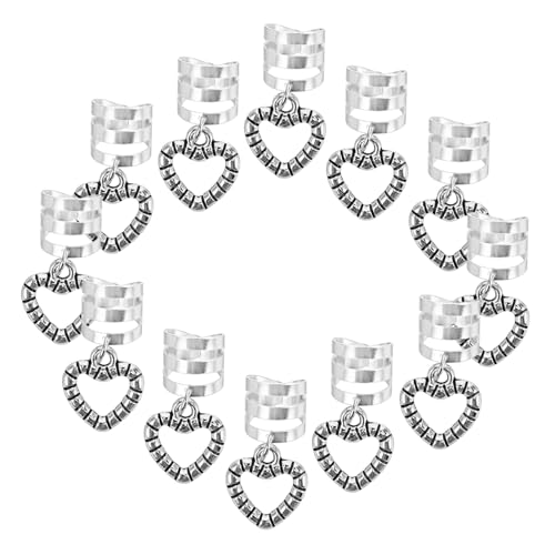 VALICLUD 10stücke Minimalistische Herz Haarschmuck Für Zöpfe Süße Dreadlock Accessoires Für Frauen Haarverzierungen Für Jeden Anlass von VALICLUD