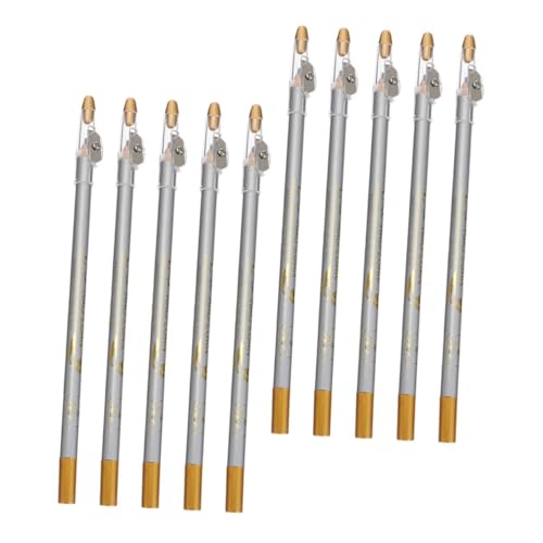 VALICLUD 10 Stück wasserfester Augenbrauenstift Bleistifte Eyeliner -Schärfer Holzkohle -Eyeliner Bleistift Eyeliner-Stift Make-up-Augenbrauenstifte Anspitzer Eyeliner Eyelinerstifte Grau von VALICLUD