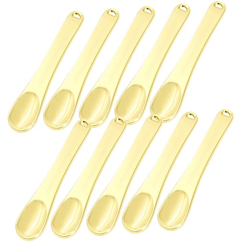 VALICLUD 10stücke Metall Make-up-spatel Gesicht Creme Löffel Werkzeuge Mit Hängen Loch Kosmetik Sub Paket Löffel Für Feuchtigkeitscreme Masken Lotionen Make-up-paletten Hautpflege Produkte von VALICLUD