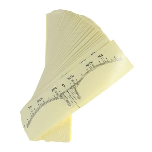 VALICLUD 100 STÜCK Einweg Augenbrauen Messhilfe Aufkleber Flexibel Klebend für Symmetrische Augenbrauenkontur Microblading Schablonen für Präzises Augenbrauen Formen Anfänger und Profis von VALICLUD