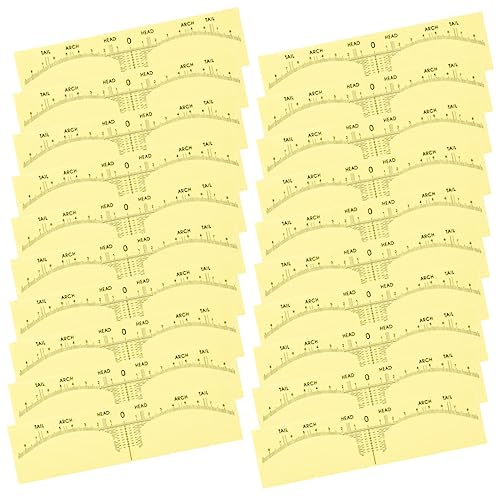 VALICLUD 100 Stück Augenbrauen Lineal Aufkleber Präzises Messwerkzeug für Augenbrauenformung Einmalige Schablonen für Microblading und Augenbrauenzeichnen Optimale Positionierung für von VALICLUD