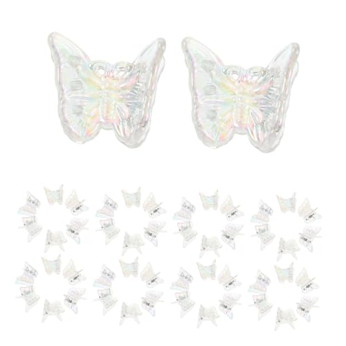 VALICLUD 100 Stück Mini Schmetterling Haarclips Transparent Kleine Haarklammern Starker Halt Zartes Haar Mädchen Junge Mädchen Frisur Zubehör Reisegeeignet Meerjungfrau Farbverlauf von VALICLUD