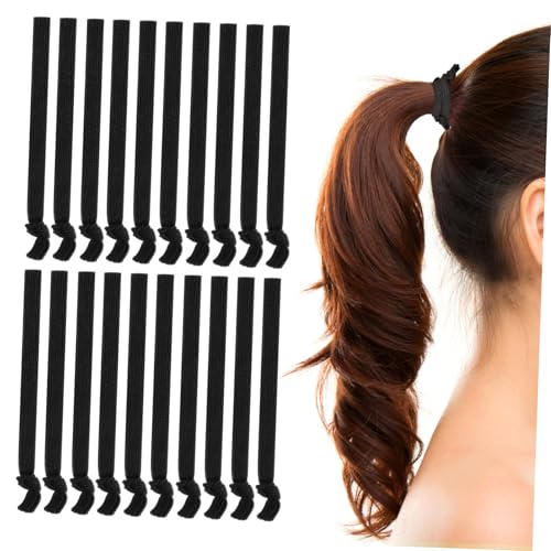 VALICLUD 100 Stück Schwarze Haargummis Elastische Haarbänder Knicke Sanft Zu Haar Nonslip Haargummis Für Dickes Haar Sicherer Für Frauen Und Männer von VALICLUD