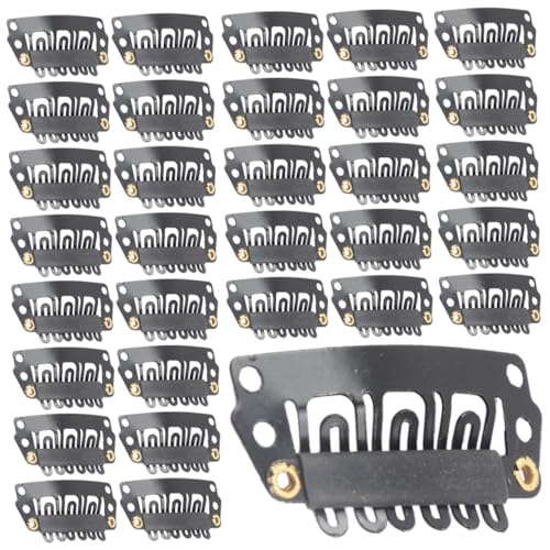 VALICLUD 100 Stück Teiliges Haarverlängerungsclips aus Metall Langlebige Förmige Snap Clips für Damen Leichte DIY Haarverlängerung und Perückenbefestigung Vielseitig für Perücken Strohhüte von VALICLUD
