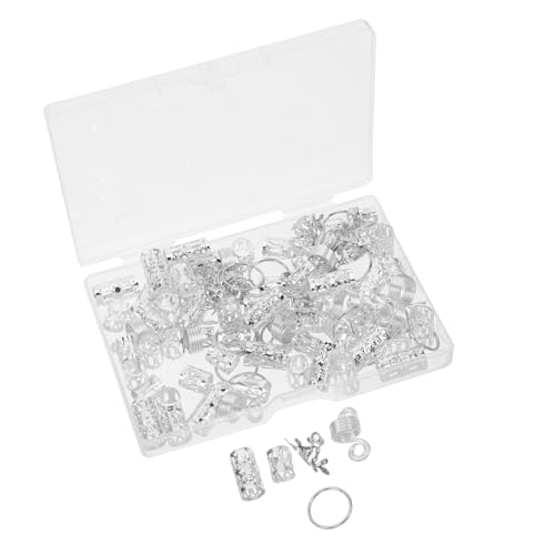 VALICLUD 100stücke Teiliges Set Silbernen Haarschmuckringen Für Zöpfe Metallische Haaraccessoires Für Mädchen Und Mädchen Für Hochzeiten Partys Und Cosplay von VALICLUD