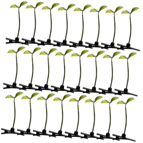 VALICLUD 100stücke Haarspange Sprossen-clips Für Frauen Gras-haarspangen Kleine Party-haarnadeln Kawaii-haarschmuck Aus Kunststoff Lustige Haarspangen Für Dünnes Haar von VALICLUD