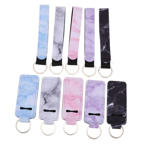 VALICLUD 10stücke Teiliges Aus Stilvollen Lippenstift-Haltern Und Schlüsselanhängern Praktische Aufbewahrung Für Lippenpflege Und Schlüssel Farbenfrohe Designs Für Frauen Und Mädchen von VALICLUD