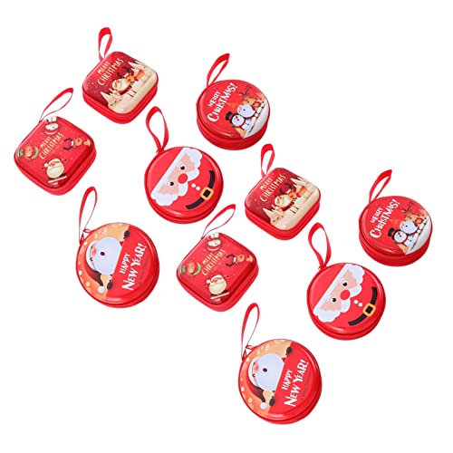 VALICLUD 10st Weihnachtsbrieftasche Mini-Wallet-Tasche Dekorative Süßigkeitentüte Weihnachts-änderungstasche Weihnachtsmünztasche Weißblech Weihnachten Kind Spielereien von VALICLUD