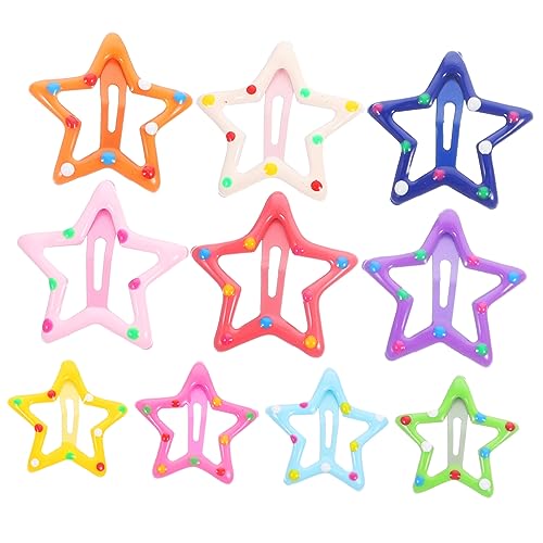 VALICLUD 10st Haarschmuck Sternclips Haarklammern Sternspangen Haar-volumen-clip Star Clips Haarspangen Kleinkind Haarspangen Haarspangen Stern Schneidet Haare Metall Mädchen Ein Bißchen von VALICLUD