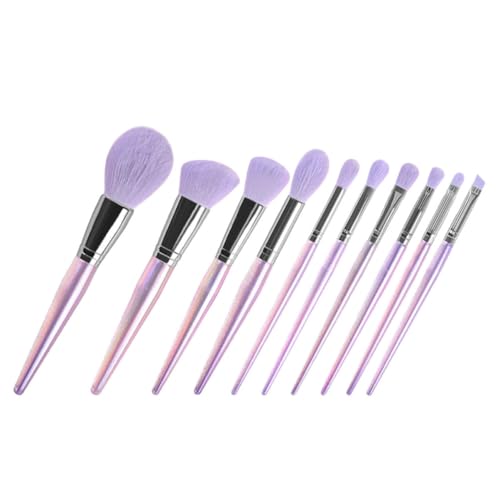VALICLUD 10stücke Teiliges Set Von Amethyst-make-up-pinseln Weiche Synthetikborsten Für Lidschatten Puder Und Concealer Für Tägliches Make-up Und von VALICLUD