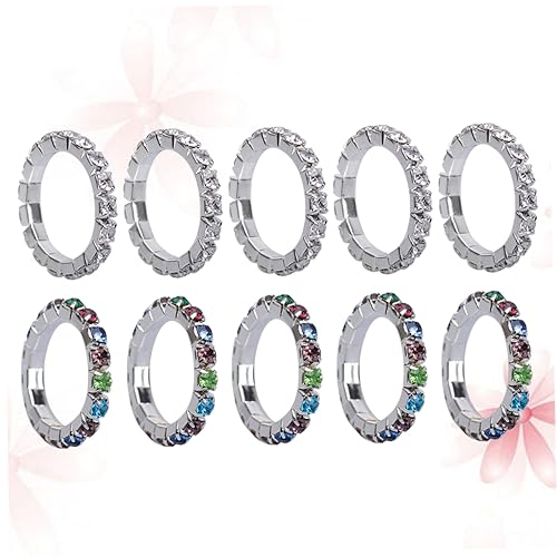 VALICLUD 10St Zehenring für Mädchen sommer accessoires toe rings for women Damen Fußschmuck Kristallring Mädchen klingelt Ringe Zehenring aus Strass Zehenring für die Frau Mode Strasssteine von VALICLUD