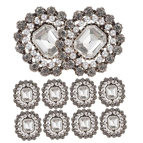 VALICLUD 10St Handgefertigte Schmuckaccessoires Handwerk Patches machen Strass-Anhänger haar zubehör haarschmuck Strasssteine Strassknöpfe winzige Reize Frontplatte Brosche Diamantschnalle von VALICLUD