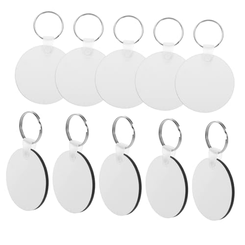 VALICLUD 10stücke Sublimationsrohlinge Schlüsselanhänger Dekorative Leere Für DIY Crafting Sublimationsschlüsselanhängermaterial Schlüsselringrohlinge von VALICLUD