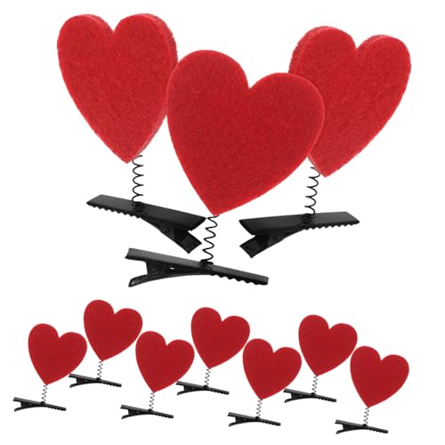 VALICLUD 10stücke Herz Haarklammern Süße Haaraccessoires Für Mädchen Und Für Valentinstag Und Partys Rote Herzclips Für Dünnes Haar Perfektes VALICLUD 10stücke Herz Haarklammern Süße Haaraccessoires Für Mädchen Und Für Valentinstag Und Partys Rote Herzclips Für Dünnes Haar Perfektes von VALICLUD