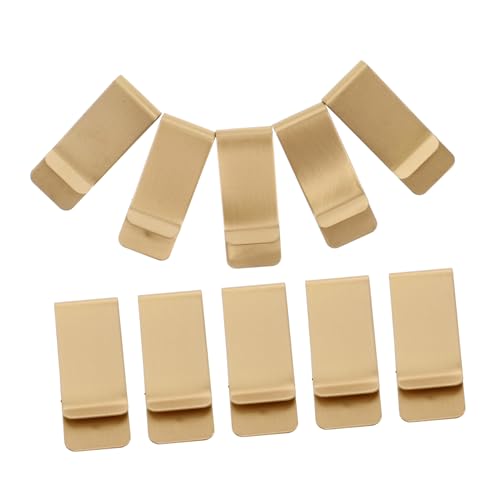 VALICLUD 10stücke Metall Geldklammern Minimalistische Kreditkartenhalter Tragbar Schlank Brieftaschen-Clip Stiftklemme Kartenetuis Und Geldschein-Organizer Für Notizbuch Tagebuch Planer von VALICLUD