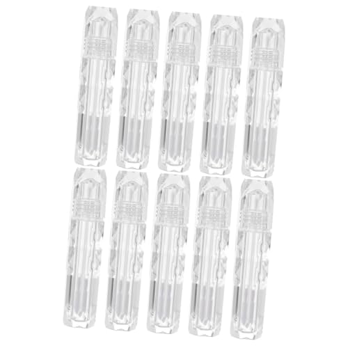 VALICLUD 10stücke Mini Nachfüllbare Lip Gloss Röhrchen Leere Lippenstift Kosmetik Verpackung Transparentes Design Für Lippenpflege Und Reisen von VALICLUD