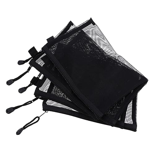 VALICLUD 10stücke Nylon Mesh Taschen Für Kosmetik Schreibwaren Transparente Organizer Mit Reißverschluss Für Make-up Stifte Leicht Und Atmungsaktiv von VALICLUD