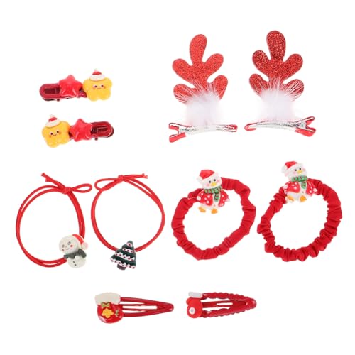 VALICLUD 10stücke Teiliges Set Weihnachts-haaraccessoires Für Mädchen Niedliche Antlers Haargummis Und Haarspangen Für Festliche Anlässe Und Leicht Für Partys Und Fotoshootings von VALICLUD