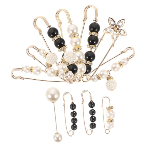 VALICLUD 11 Stück Teiliges Perlenbroschen Verstellbare Taillenclip Brosche für Kleider und Hosen Dekorative Sicherheitsnadeln zum Anpassen Bundumfangs Elegant für Alltag und Party von VALICLUD