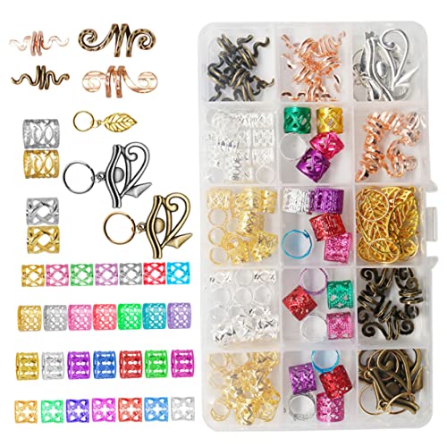 VALICLUD 116stücke Dreadlock-schmuck Für Zöpfe Haarschmuck Mit Perlen Flechtzubehör Für Haarverlängerungen Leichter Metall-haarschmuck Mit Anhängern von VALICLUD