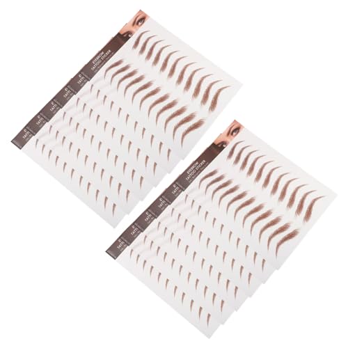 VALICLUD 12 Blatt Augenbrauen Aufkleber Wasserdichte Brauen Sticker Hautfreundlich Einfach Anzuwenden für Verschiedene Anlässe Perfektes Styling für Unregelmäßige Augenbrauen von VALICLUD