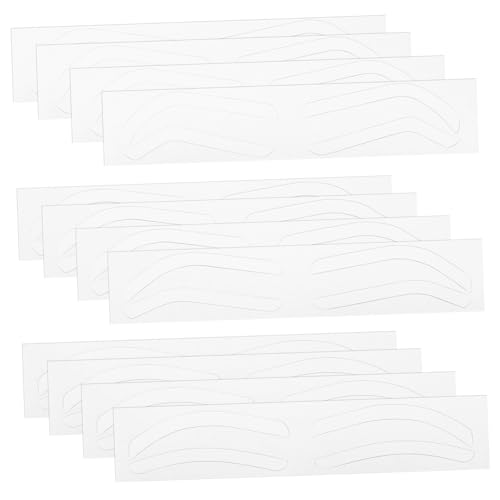VALICLUD 12 Blatt Teiliges Augenbrauen Schablonen Augenbrauenhilfen aus Weichem Papier Leicht und Kompakt für Make Up Augenbrauen Tattoo Präzises Formen für Anfänger und Profis von VALICLUD