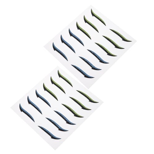 VALICLUD 12 Paare Doppelseitige Schlupflid Aufkleber Wiederverwendbare Leichte Eyeliner Sticker für Größere Augen Wasserfest Geeignet für Singles Dünne und Innere Doppelaugenlider Tragbar von VALICLUD