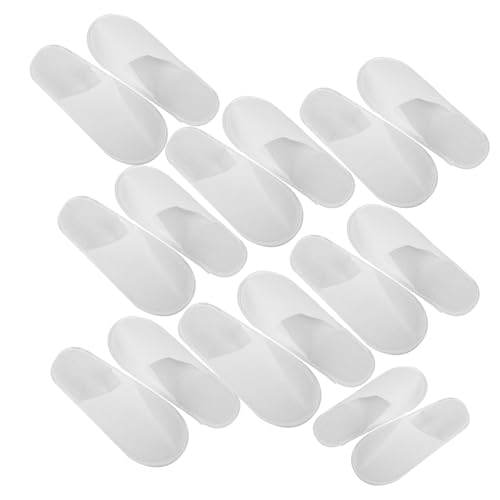 VALICLUD 12 Paare Einweg Hausschuhe mit Geschlossenem Zehenbereich Rutschfeste Hotel Slipper aus Weichem Bequeme und Portable Gäste Slipper für Spa Reise und Zuhause Unisex Komfortschuhe von VALICLUD